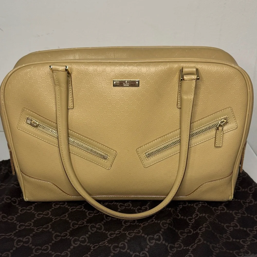 ✨ VINTAGE Gucci Micro Guccissima Leather Bowling Bag –With Dust Bag + COA